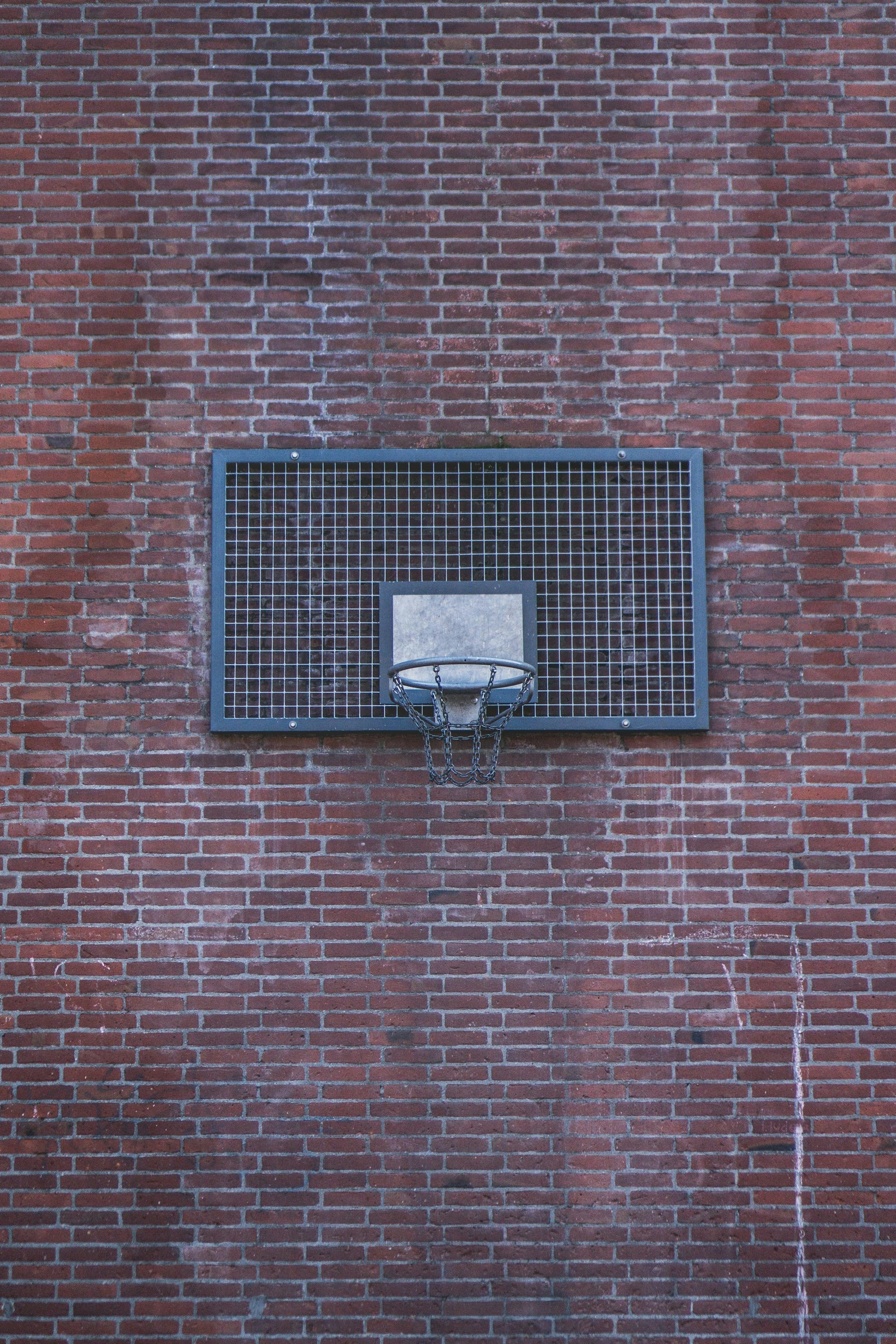 black wall mounted basketball board